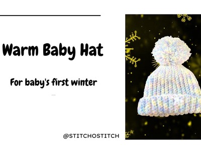 Super soft and warm baby hat!  A must have for the winter????