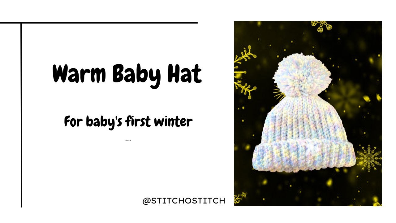 Super soft and warm baby hat!  A must have for the winter????