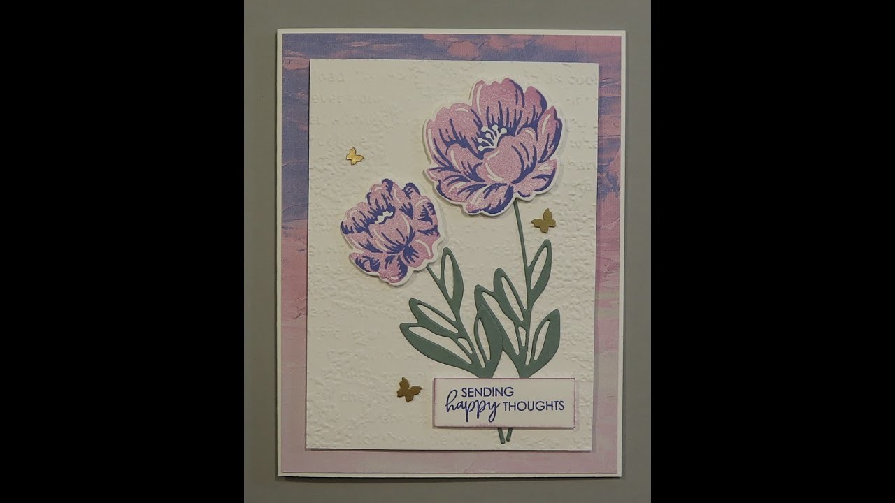 Two Tone Flora Birthday Card