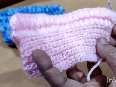 Woollen cute baby purse #knitting