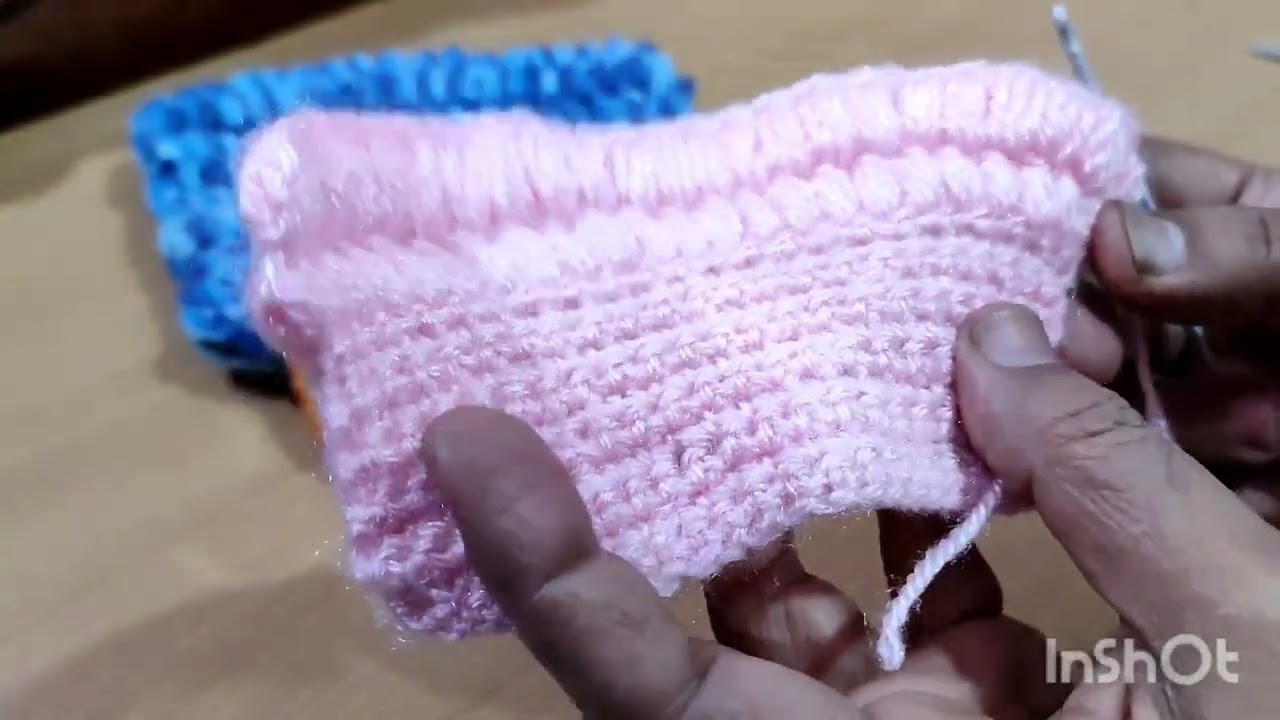 Woollen cute baby purse #knitting