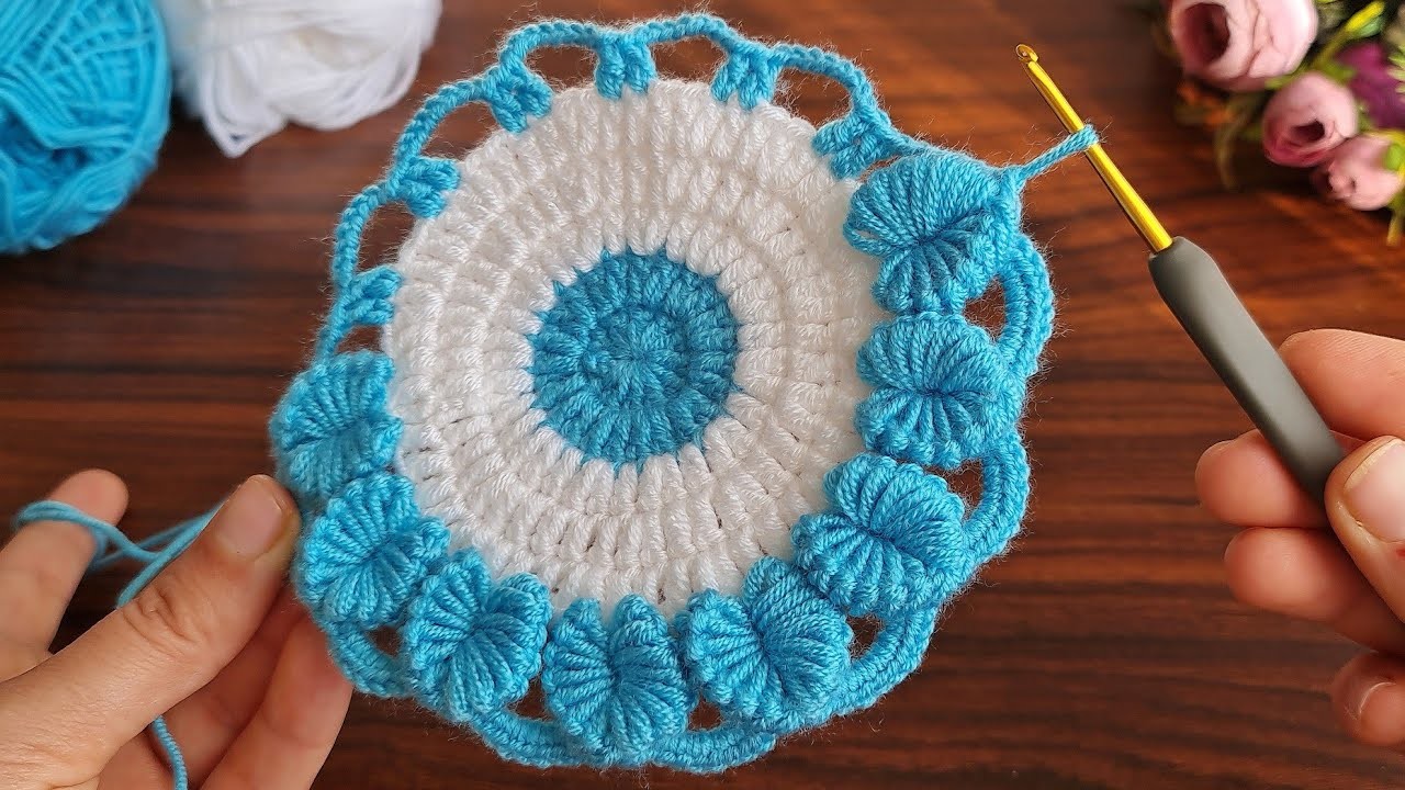 Wow!!. very easy beautiful crochet knitting decorative motif,supla eye catching crochet ✔️ Tığ İşi