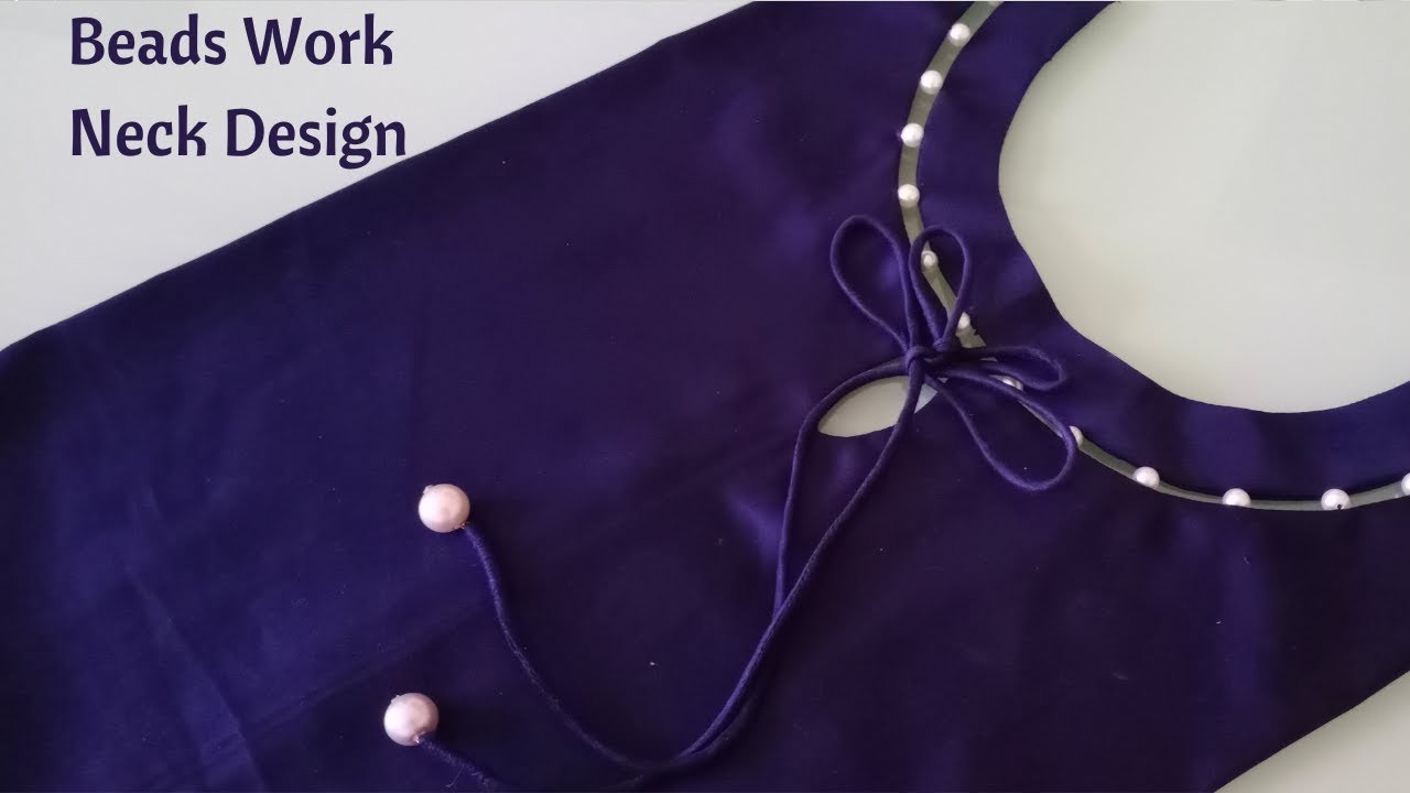 #25- Beads Work Neck Design