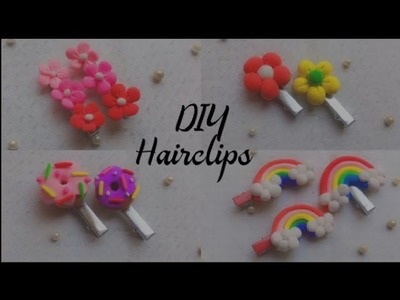 4 Quick & Easy Hairclips with super clay || @dikshashukla20 #youtube #trending #diy #video