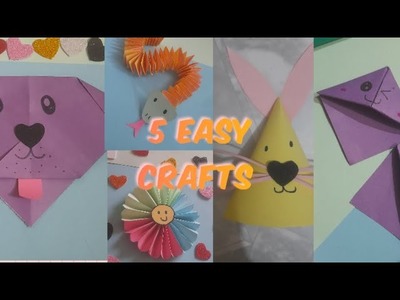 5 super easy crafts for kids | paper craft |#viral #trending |let's do craft