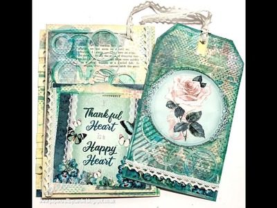 A5 Journal Page with Hunkydory Crafts Teal Treasures