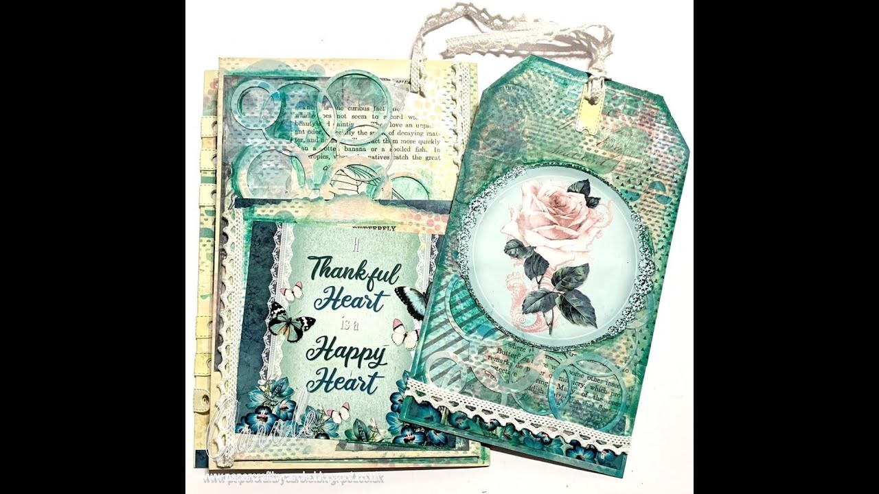 A5 Journal Page with Hunkydory Crafts Teal Treasures