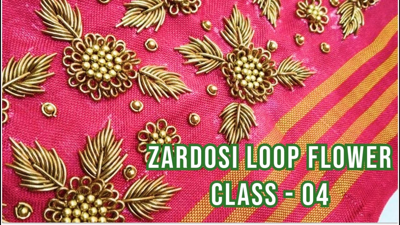 Aari Embroidery Practical  Class #04 | Zardosi Loop Flower and Zardosi Leaf [TAMIL]