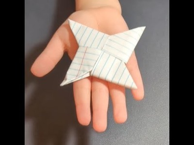 DIY Origami Craft - How to make a paper Ninja Star (Shuriken), simple step-by-step instructions