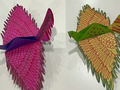 DIY Origami Flapping Birds-Easy for kids-Paper Folding
