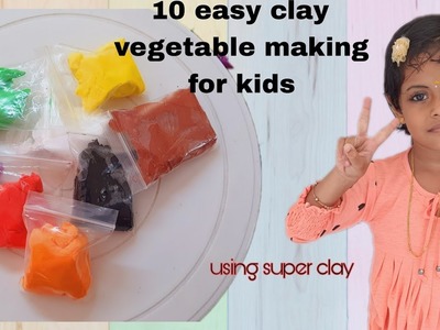 DiY vegetables making using super clay.How to make vegetables using clay.DIY clay art making for kid