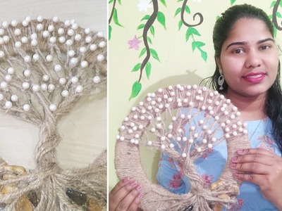 DIY wall hanging from jute rope. Dream catcher tree. Expensive look home decor @SwapArtGallery