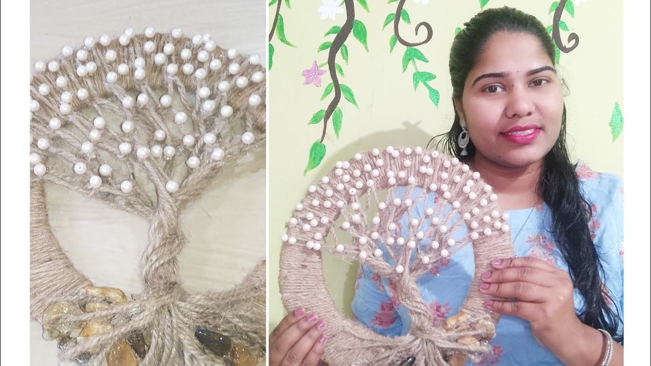 DIY wall hanging from jute rope. Dream catcher tree. Expensive look home decor @SwapArtGallery