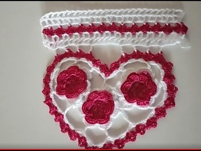 Easy beautiful heart model towel edge making special for February 14 &You will love this model