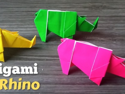 Easy Origami Rhino - Paper Rhino Making - Origami For Kids