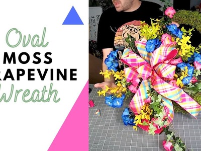 Floral Oval Moss Wreath Tutorial