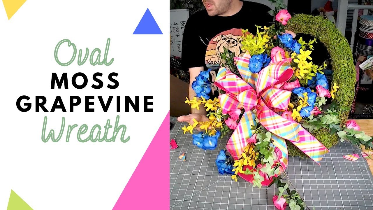 Floral Oval Moss Wreath Tutorial