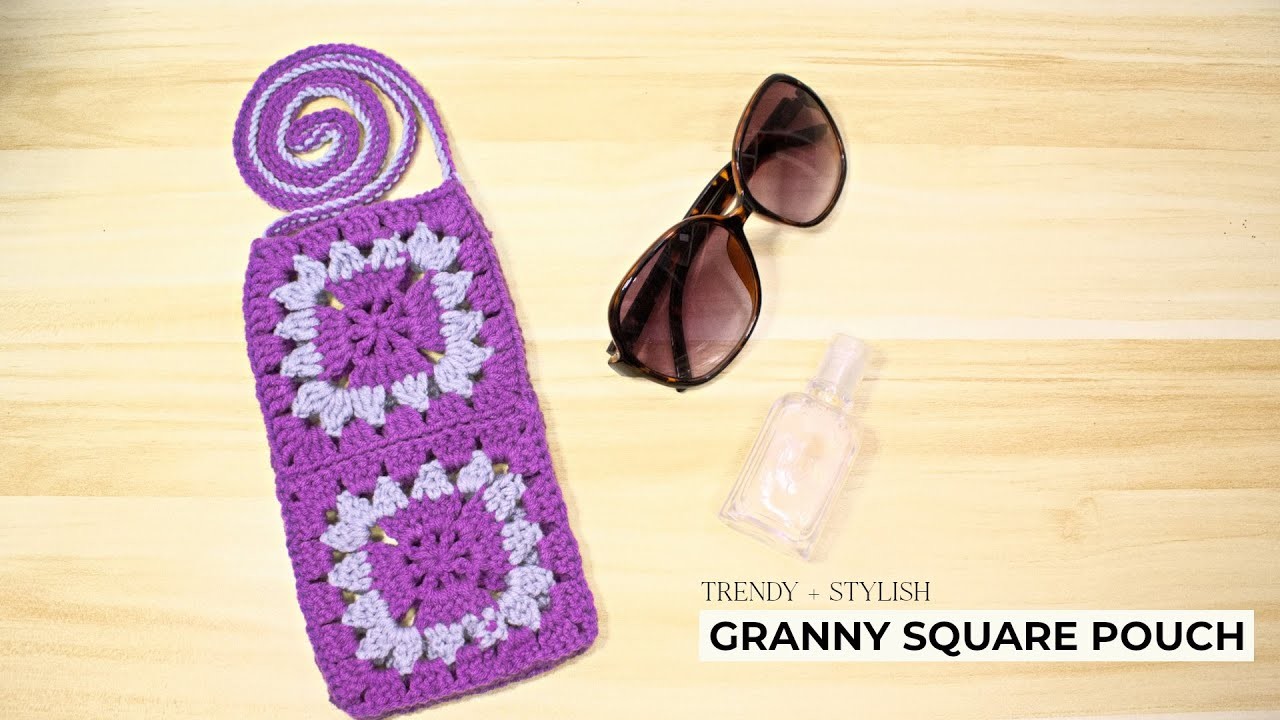 Granny Square Pouch | Crochet Bag Tutorial