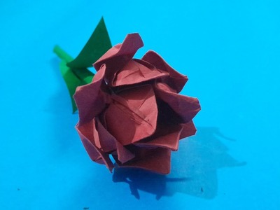 How to make a origami paper Rose flower.easy paper Rose flower.Valentines day.Red day