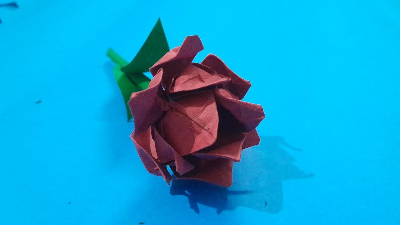 How to make a origami paper Rose flower.easy paper Rose flower.Valentines day.Red day