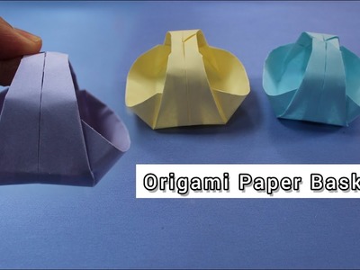 How to make a Paper Origami Basket | Paper Craft | Step by step tutorial