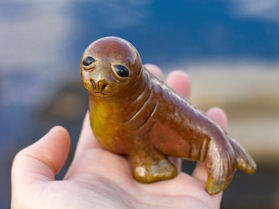 How to make a sea lion. seal figurine from polymer clay, polymer clay tutorial