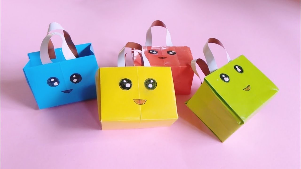 How To Make Paper Bag Easy - DIY Paper Folding bag