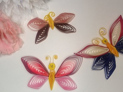 How to make Quilling paper butterfly ????????????
