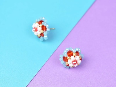 How to Make Red Crystal Beaded Earrings