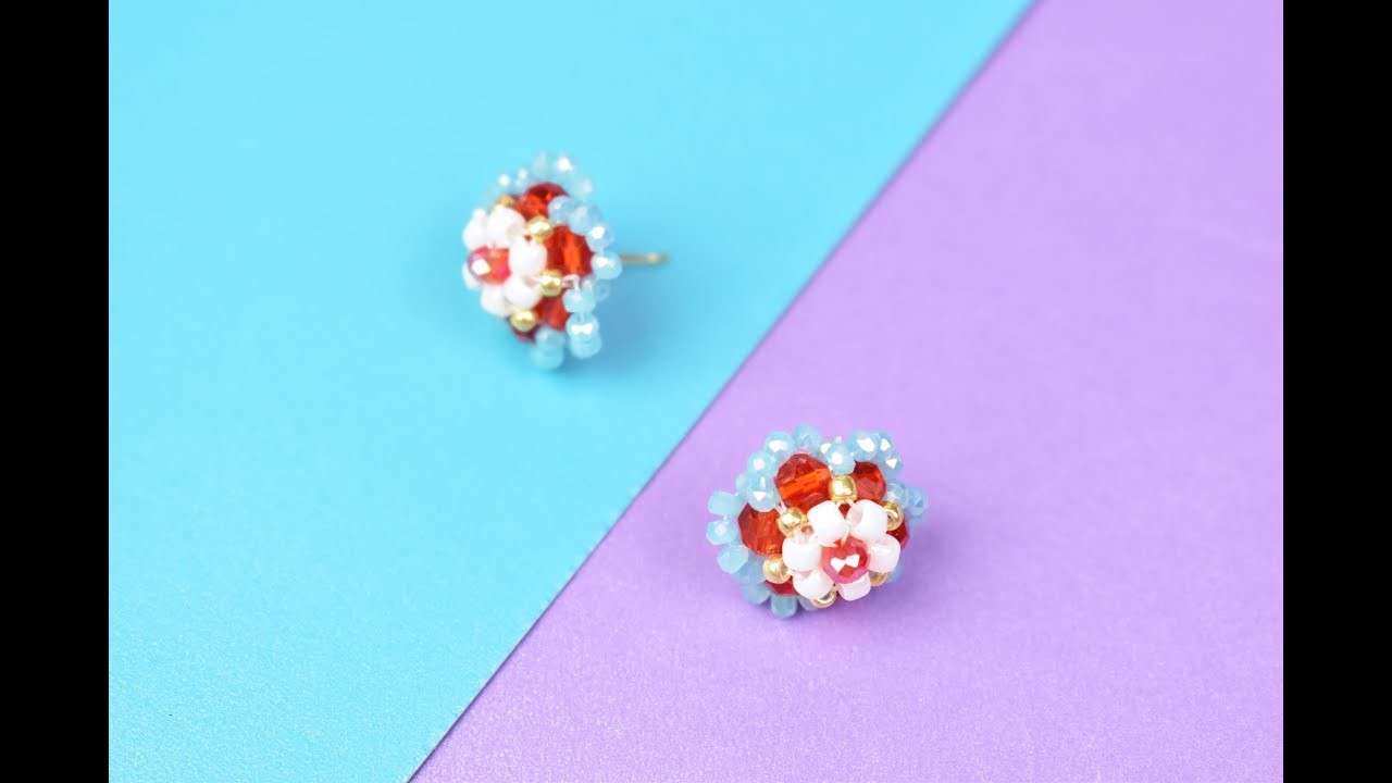 How to Make Red Crystal Beaded Earrings