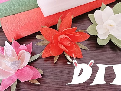 How to make Simple corrugated paper flowers. DIY paper flowers(3 options)