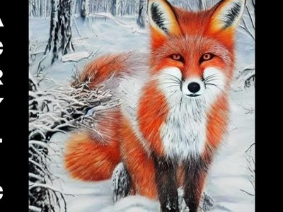 How to paint a Winter Fox in Acrylics