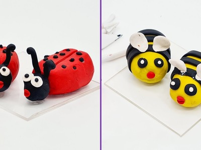Learn How to Make Bees and Beautiful Shapes from Polymer Clay EASY LEARNING #19