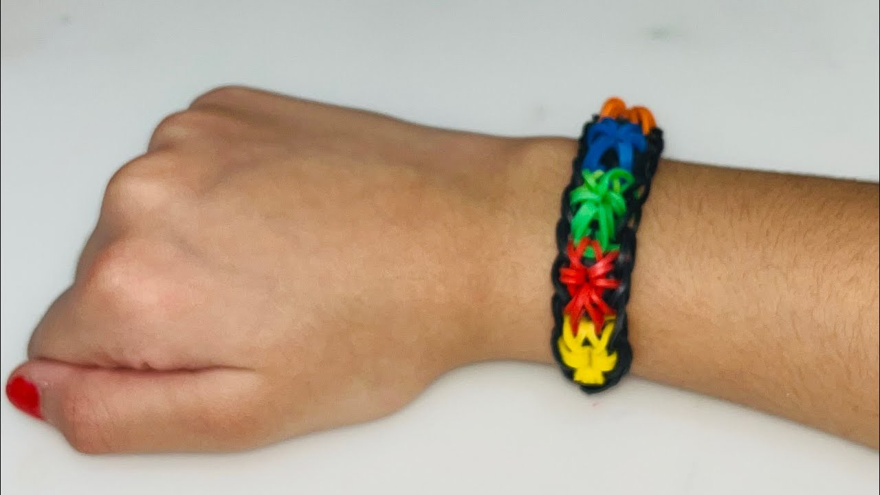 Making a rainbow loom starburst bracelet as a small business