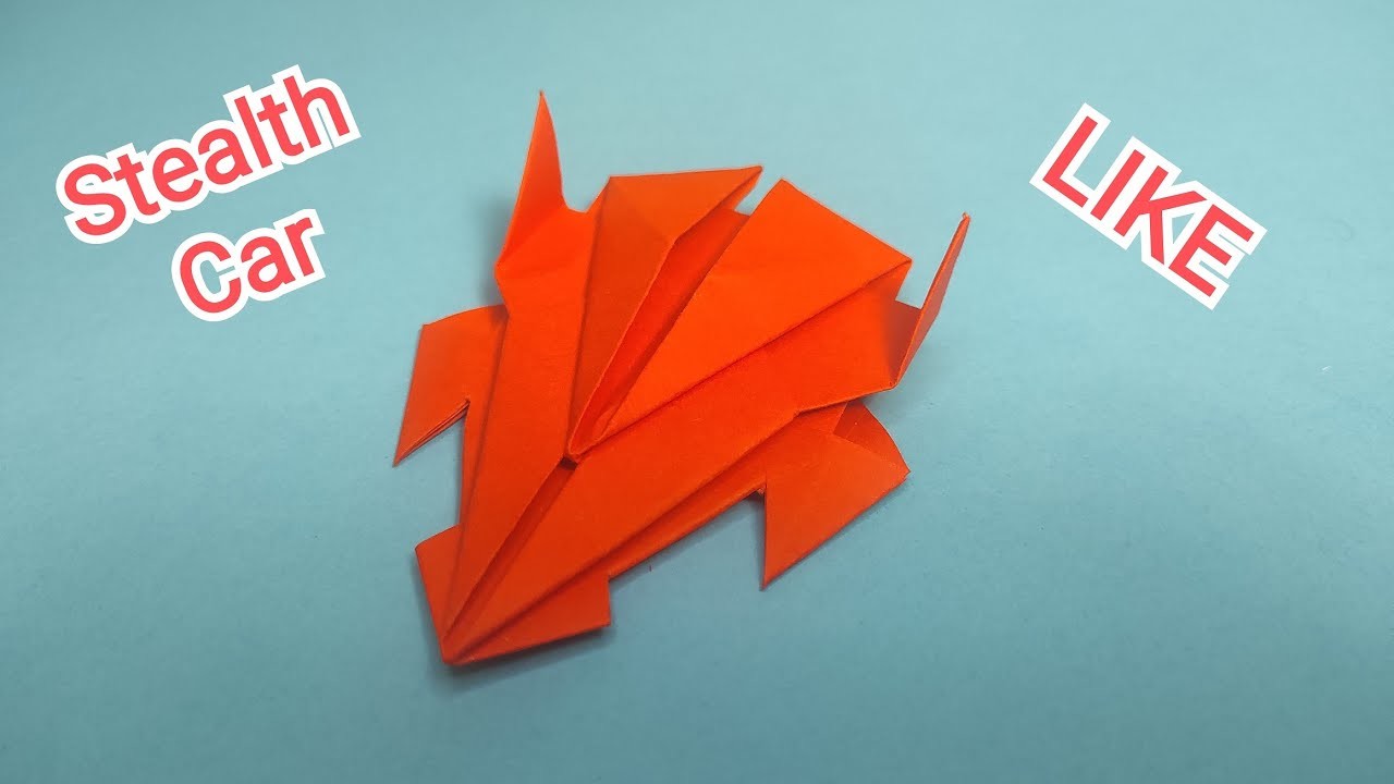 Origami Car. How to make Stealth Car with paper. Fantastic Car.