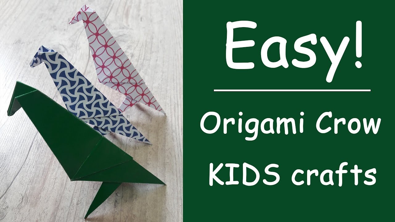 Origami Crow???? | Nursery Craft Ideas???? | Easy origami | Paper Craft???? | KIDS crafts | Origami????
