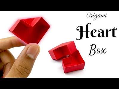 Origami Valentine - How to make Paper Heart Box easy