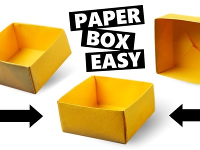 ▶▶ PAPER BOX EASY ◀ ◀ - how to make a origami paper box without glue .