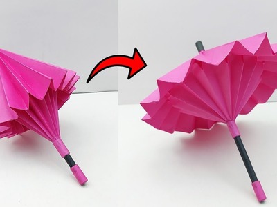 Paper Umbrella Making That Opens and Close | How to Make Paper Umbrella | Easy Paper Crafts
