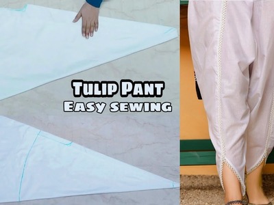 Perfect Tulip Pant Cutting and stitching! How to make tulip Salwar! Very easy Salwar tutorial !!