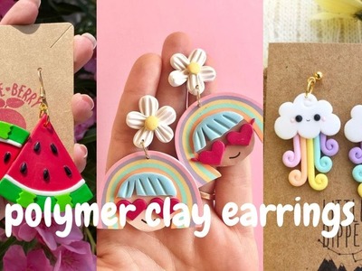 Polymer clay earrings ???? tiktok compilation ????
