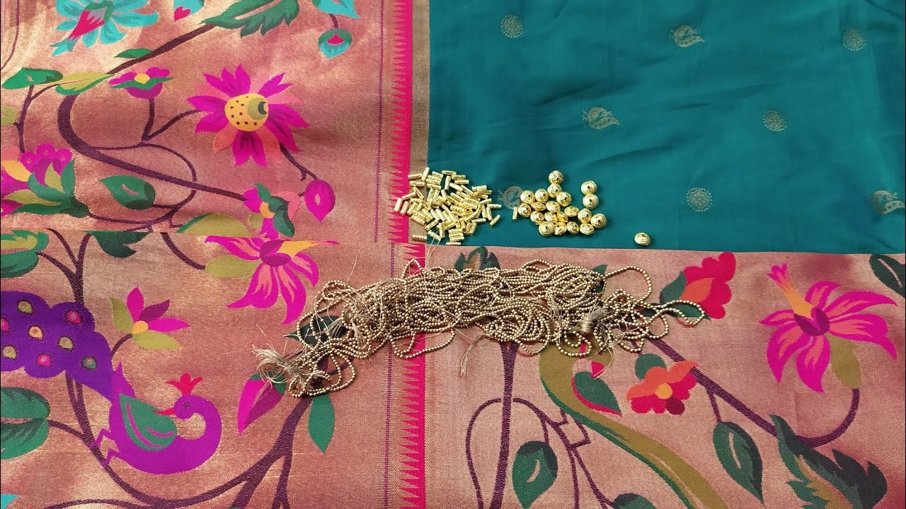 Saree Kuchu !! Saree kuchu design !! Grand Bridal Easy & Quick Saree kuchu design using beads !! New