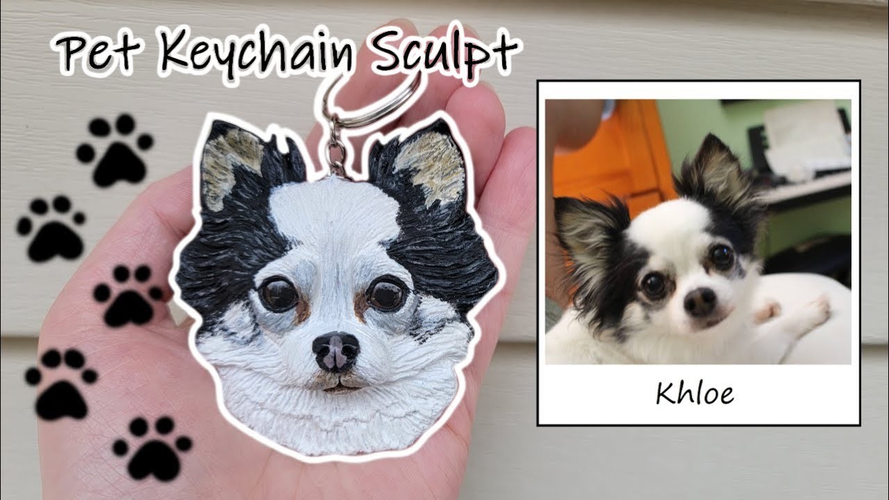 Sculpting a Custom Polymer Clay Pet Dog Keychain: Khloe the Chihuahua