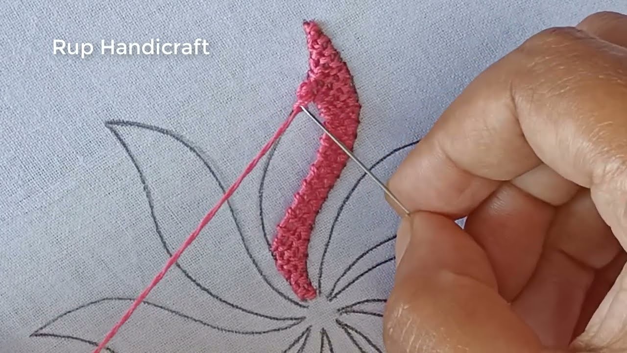 Super Unique Flower Embroidery Tutorial, Easy Flower Hand Embroidery for Beginners, Sewing Tricks