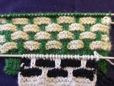Two colour knitting.Multi colour knitting pattern.baby sweater design#knitting #trending #hindi