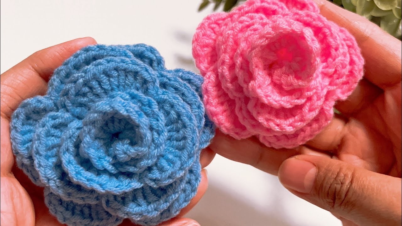 Wow???? Very easy Crochet rose motif ,Super easy for beginners