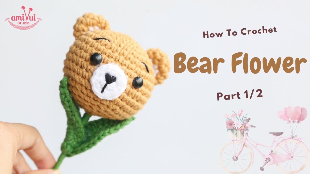 #212 | Amigurumi Bear Flower (1.2) | How To Crochet Flower Amigurumi | @AmivuiStudio