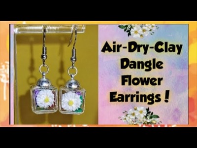 Air-Dry-Clay Dangle Flower Earrings! @MonettMcHazlettErmis