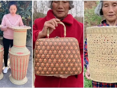 Bamboo Craft - Awesome bamboo basket making 2023 - How to make amazing bamboo crafts 2023 Part 37
