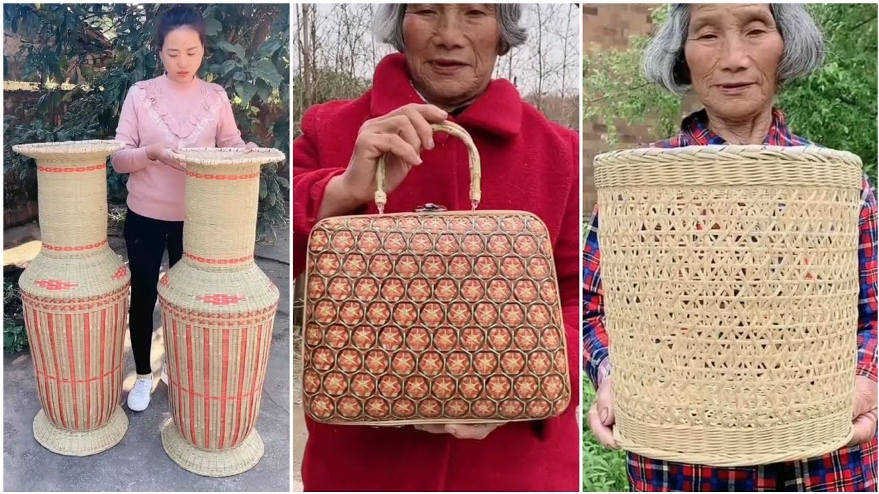 Bamboo Craft - Awesome bamboo basket making 2023 - How to make amazing bamboo crafts 2023 Part 37
